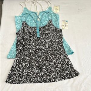 Jasmine & Ginger Blue and Black Sleeveless Sundress
